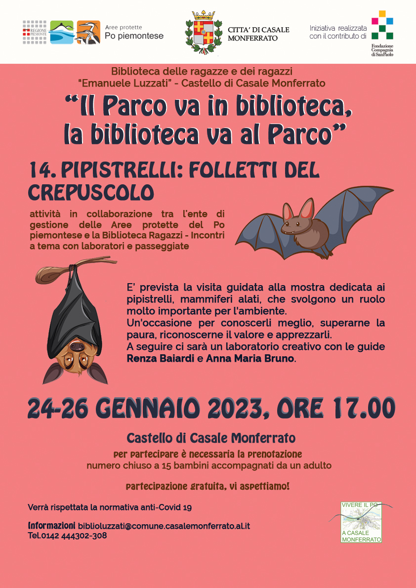"Pipistrelli: folletti del crepuscolo" in mostra al Castello dei Monferrato